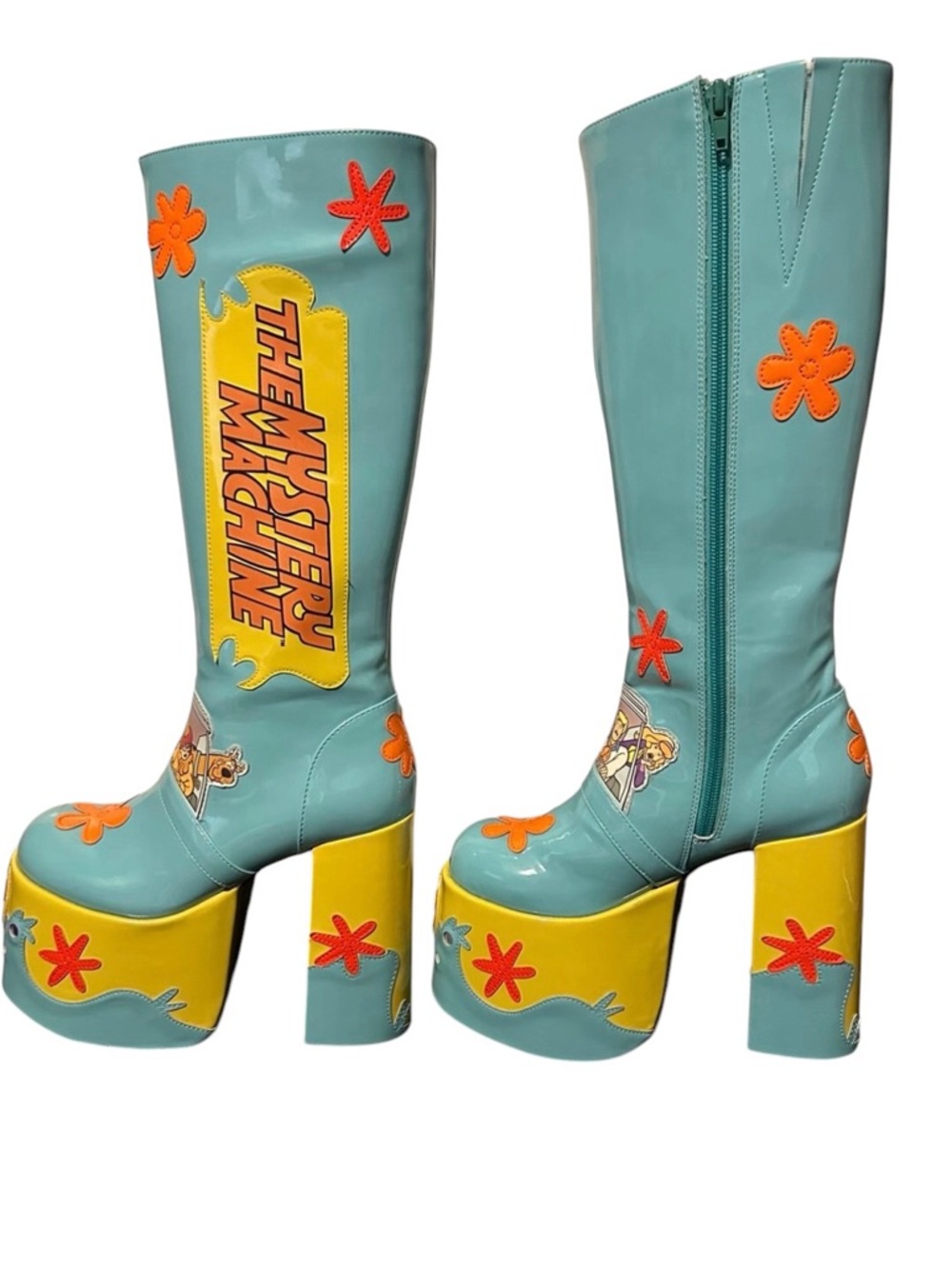 Dolls Kill Scoobydoo mystery machine platform boots